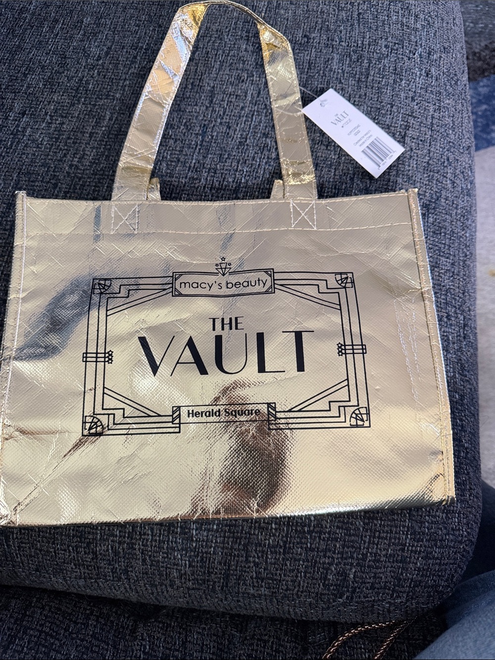 Macy's Gold Metallic The Vault Tote